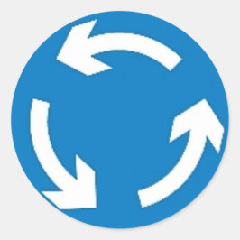 Rundaufkleber mit Rundschild. Runder Aufkleber