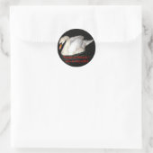 Rundaufkleber mit Schwan Runder Aufkleber (Tasche)