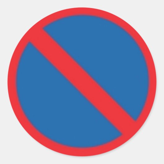 Rundaufkleber ohne Verkehrszeichen. Runder Aufkleber (Vorderseite)