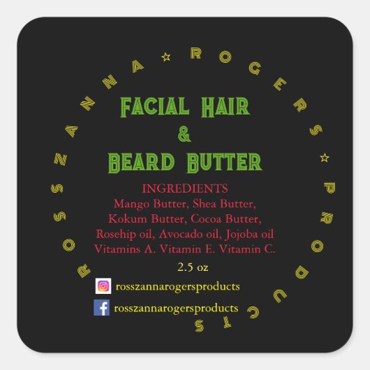 Rundaufkleber Quadratischer Aufkleber (Vorderseite)