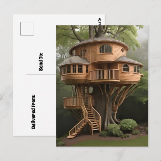 Rundbaum Postkarte (Vorne/Hinten)