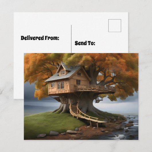 Rundbaumposter Postkarte (Vorne/Hinten)