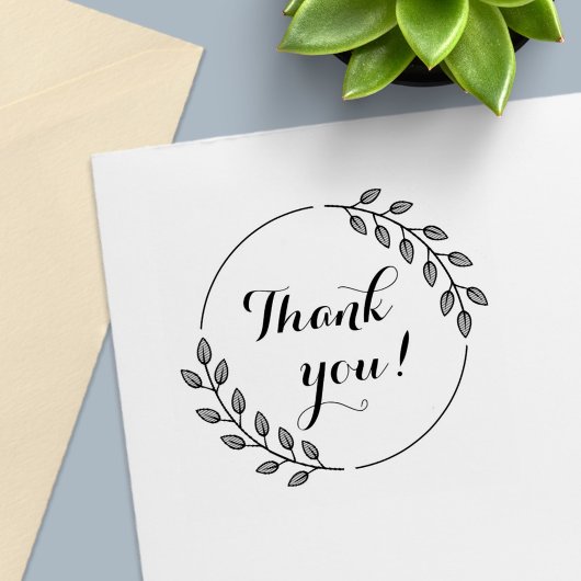 Rundblätter doppelter Kranz Dankeschön Permastempel