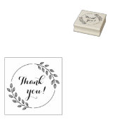 Rundblättriger Doppelkranz Danke Gummistempel (Stempel)