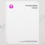 Rundbogen - Magenta Briefbogen (Vorne/Hinten)