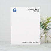 Rundbogen - Navy Blue Briefbogen (Stehend Vorderseite)