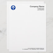 Rundbogen - Navy Blue Briefbogen (Vorne/Hinten)