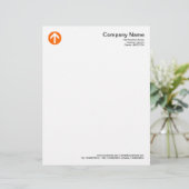 Rundbogen - Orange Briefkopf (Stehend Vorderseite)