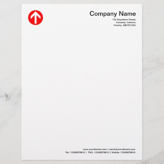 Rundbogen - Rot Briefbogen (Vorderseite)