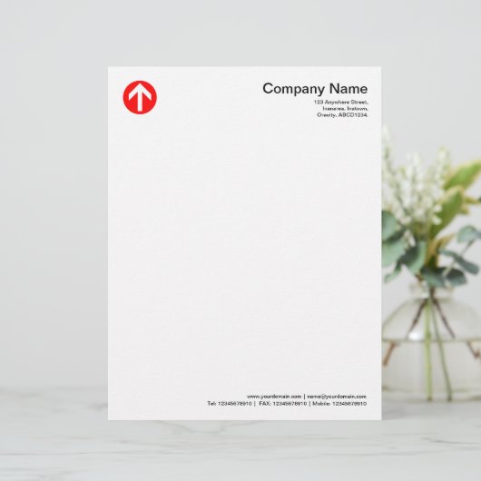 Rundbogen - Rot Briefbogen (Stehend Vorderseite)