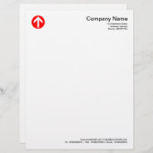 Rundbogen - Rot Briefbogen (Vorne/Hinten)