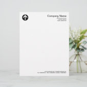 Rundbogen - Schwarz Briefbogen (Stehend Vorderseite)