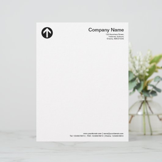 Rundbogen - Schwarz Briefbogen (Stehend Vorderseite)