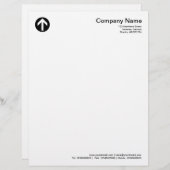 Rundbogen - Schwarz Briefbogen (Vorne/Hinten)