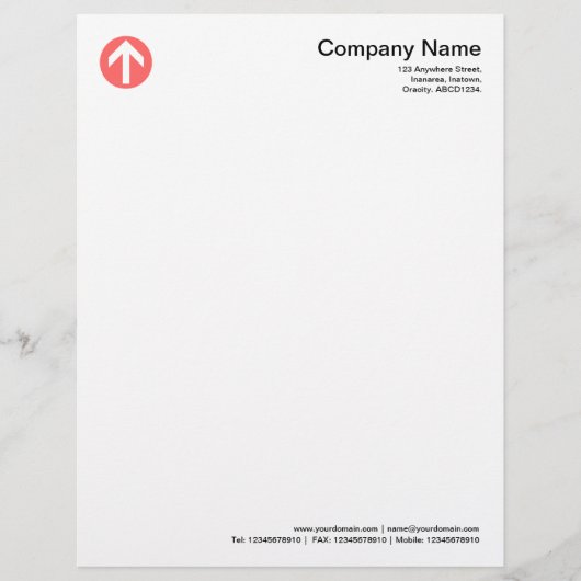 Rundbogen - Tropenrosa Briefkopf (Vorderseite)