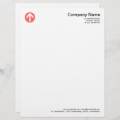 Rundbogen - Tropenrosa Briefkopf (Vorne/Hinten)