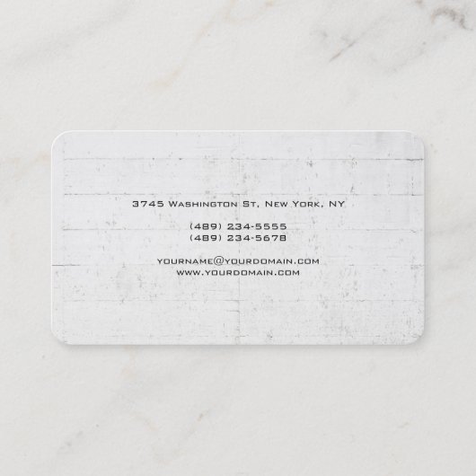 Rundbogenwand Brick Einzigartig Moderne Minimalist Visitenkarte (Rückseite)