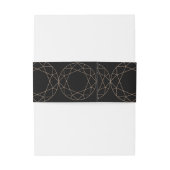 Runddiamant Gem Geometric Monogram Chic Wedding Einladungsbanderole (Rückseitenbeispiel)
