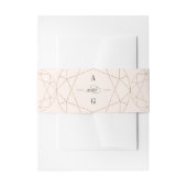 Runddiamant Gem Geometric Monogram Chic Wedding Einladungsbanderole (Vorderseite Beispiel)