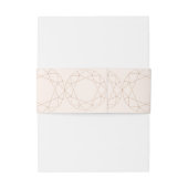 Runddiamant Gem Geometric Monogram Chic Wedding Einladungsbanderole (Rückseitenbeispiel)