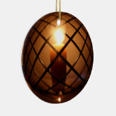 Runddraht und Kerzenschmuck Keramikornament (Rechts)