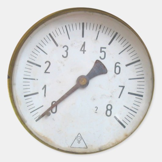 Runddruckmessgerät für Wählkleber Runder Aufkleber (Vorderseite)