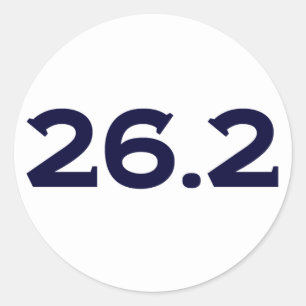 Runde 26.2 Marathon Runder Aufkleber