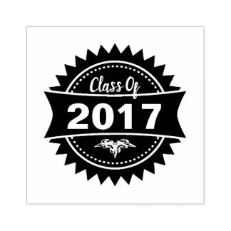 Runde Abzeichen-Klasse 2017 Briefmarke aus Kautsch Gummistempel