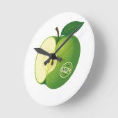 Runde Acrylmauer mit dem Bild einer grünen Wanduhr (Winkel)
