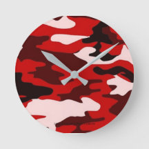 Runde Acrylmauer-Uhr - Camouflage