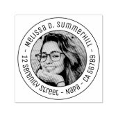 Runde Adresse des benutzerdefinierten Fotos Permastempel (Design)