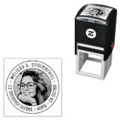 Runde Adresse des benutzerdefinierten Fotos Permastempel (Beispiel)