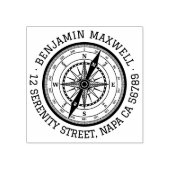 Runde Adresse des Nautic Navigation Compass Gummistempel (Prägung)