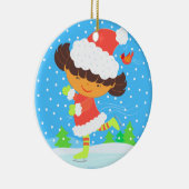 runde Andenkenverzierung des kleinen Skaters Keramikornament (Rechts)