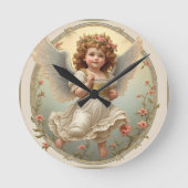 Runde Angel Pillow Wanduhr (Vorderseite)
