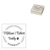 Runde Anschrift der Familie und des Hauses Gummistempel (Stempel)