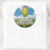 Runde Aufkleber (6) - der Getreidefeld-Widerstand (Tasche)