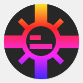 Runde Aufkleber Sparko DämmerungSun (Vorderseite)