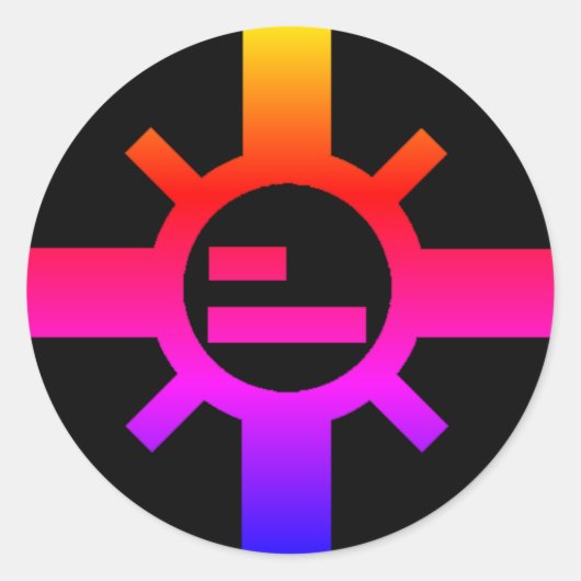 Runde Aufkleber Sparko DämmerungSun (Vorderseite)