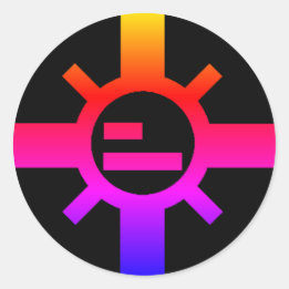 Runde Aufkleber Sparko DämmerungSun