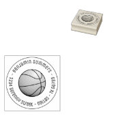 Runde Basketball-Ball-Adresse Gummistempel (Stempel)