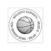 Runde Basketball-Ball-Adresse Gummistempel (Prägung)