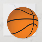 Runde Basketball Party Einladung (Rückseite)