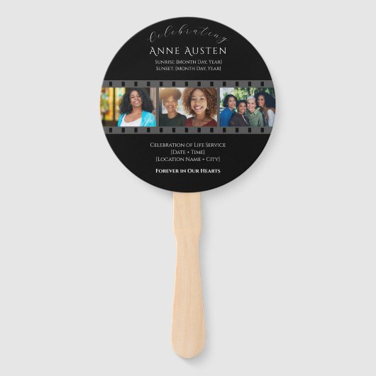 Runde Beerdigung Programm Fan Classic & Soft Fächer (Rückseite)