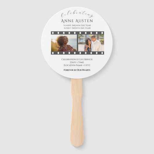 Runde Beerdigung Programm Fan Classic & Soft Fächer (Rückseite)