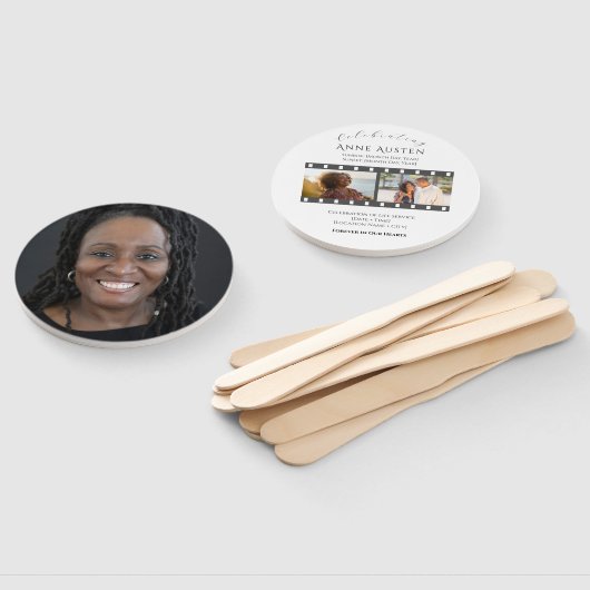 Runde Beerdigung Programm Fan Classic & Soft Fächer (Non-assembled)