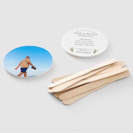 Runde Beerdigung Programm Fan Spirituell & trösten Fächer (Non-assembled)