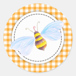 Runde Bienenart-Orangenjar Runder Aufkleber