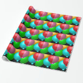 Runde Birthday Balloons Geschenkpapier (Ungerollt)