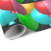 Runde Birthday Balloons Geschenkpapier (Rolleneckpunkt)